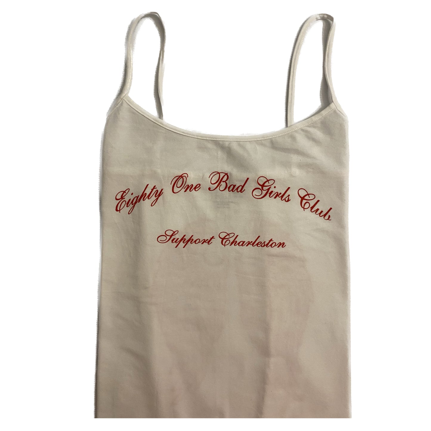 Eighty One Bad Girls Club Spaghetti Strap - White