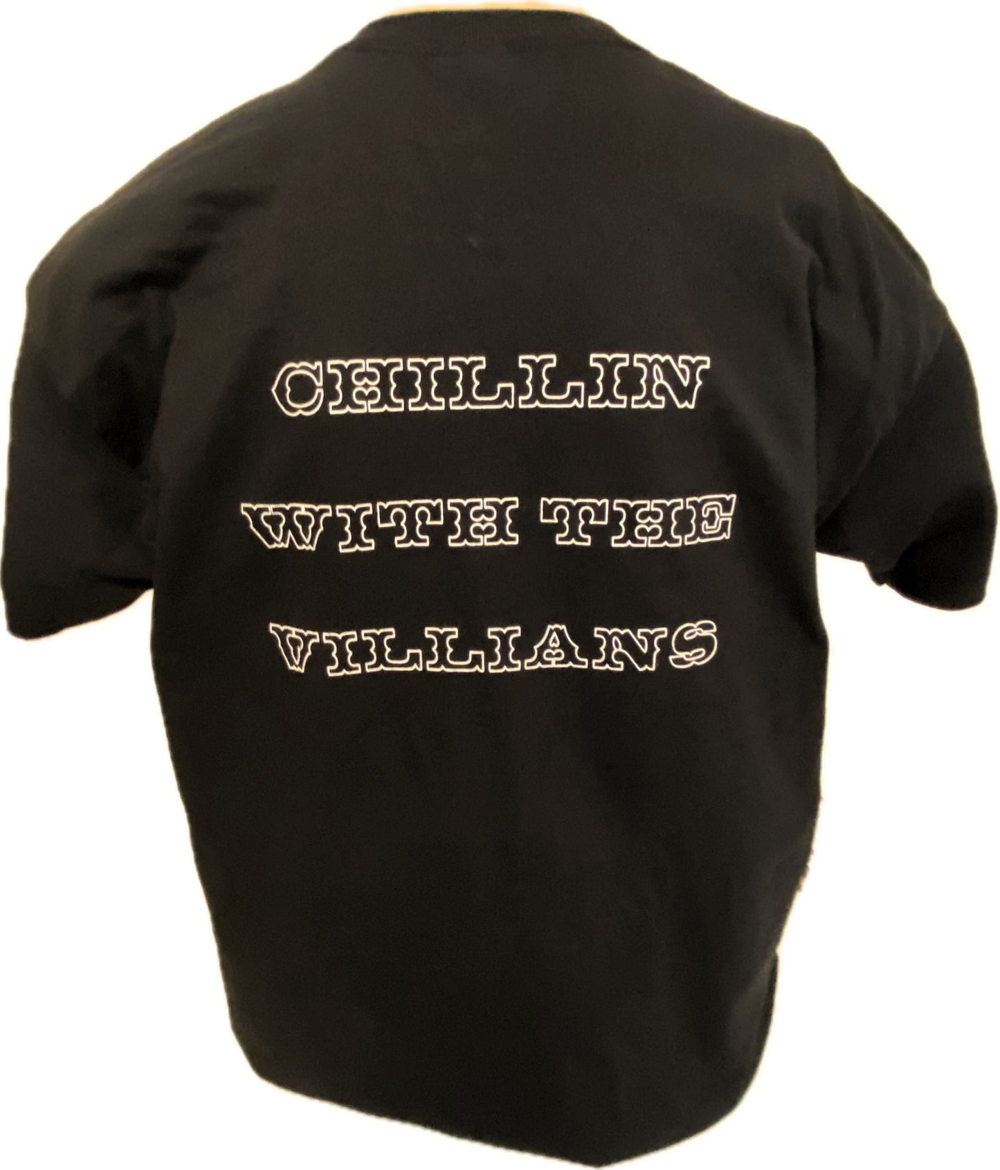 Chillin With The Villains Viking Red Skull T-Shirt - Black