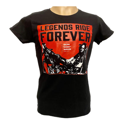 Legends Ride Forever In Honor Of Ralph "Sonny" Barger-  Crew Neck - Black (Womens)
