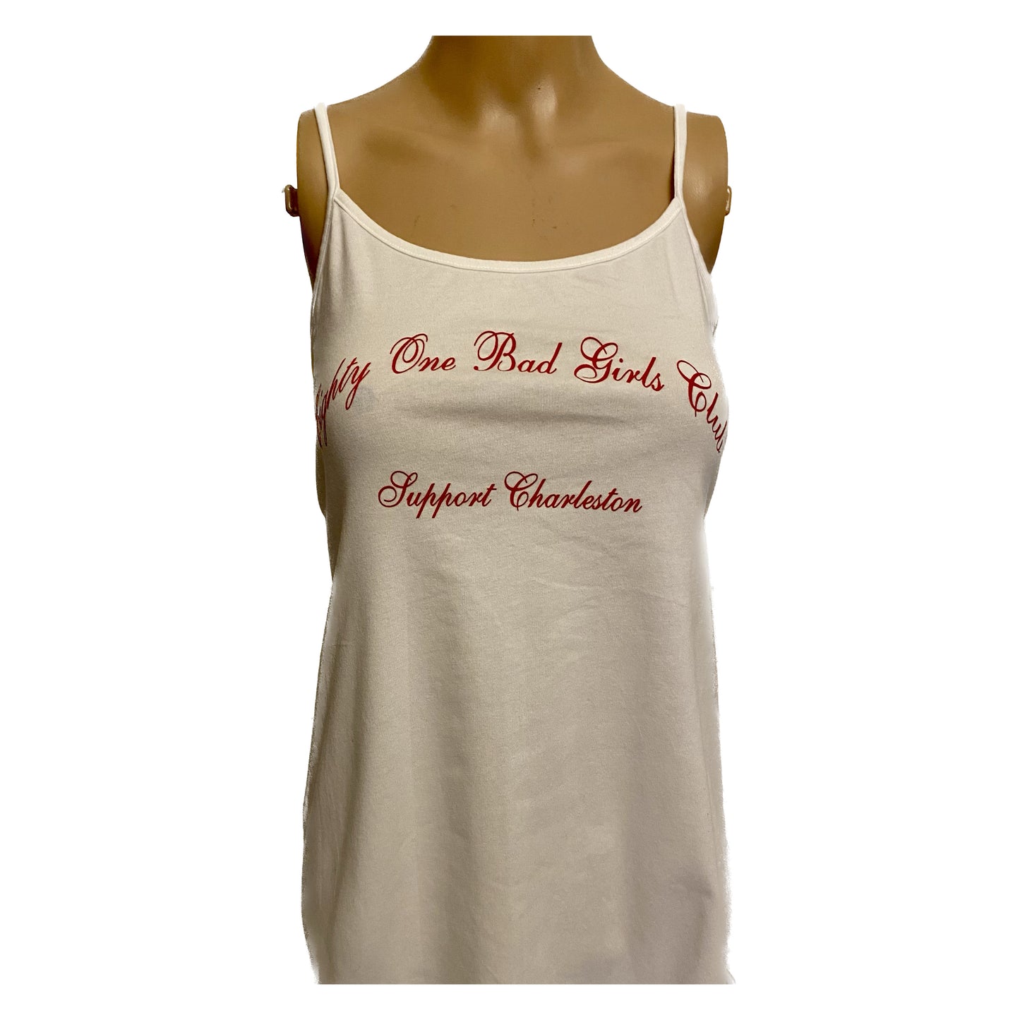Eighty One Bad Girls Club Spaghetti Strap - White