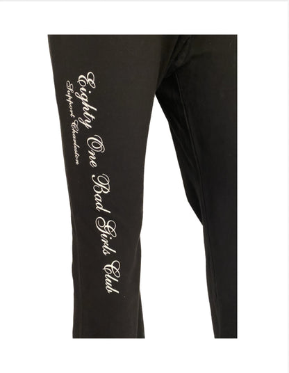 Eighty One Bad Girls Flare Leg Yoga Pants - Black